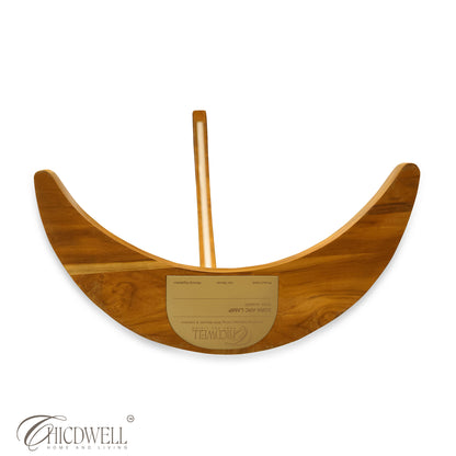 Sora Arc Lamp Smart Solid Teak Floor Lamp with App Control